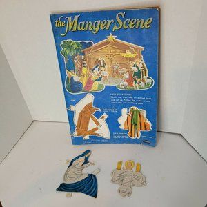 Vintage MANGER SCENE Punch-Out Book WHITMAN #1941